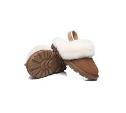 UGG Kids Slippers Sheepskin Wool Slingback Slippers Waffle Plus -Ugg kids shoes as kids slingback ugg slipper kids waffle plus 15