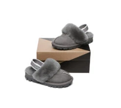 UGG Kids Slippers Sheepskin Wool Slingback Slippers Waffle Plus -Ugg kids shoes as kids slingback ugg slipper kids waffle plus 22