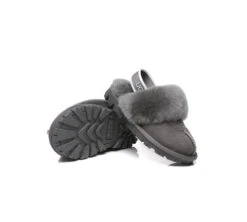 UGG Kids Slippers Sheepskin Wool Slingback Slippers Waffle Plus -Ugg kids shoes as kids slingback ugg slipper kids waffle plus 24