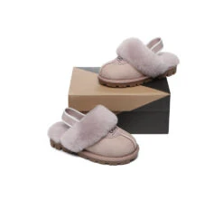 UGG Kids Slippers Sheepskin Wool Slingback Slippers Waffle Plus -Ugg kids shoes as kids slingback ugg slipper kids waffle plus 4