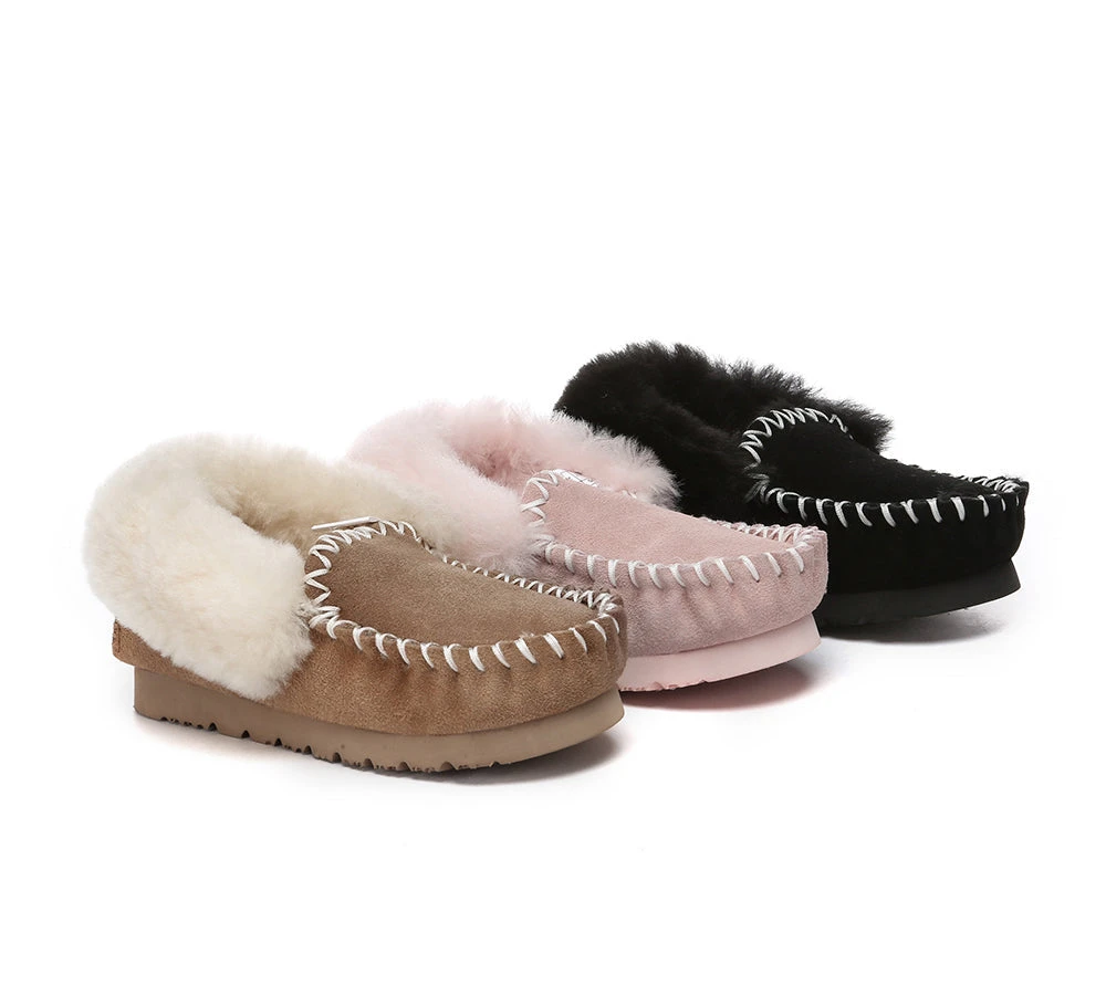 UGG Kids Loafers Sheepskin Wool Ankle Slippers Popo Moccasin 1 UGG Kids Loafers Sheepskin Wool Ankle Slippers Popo Moccasin