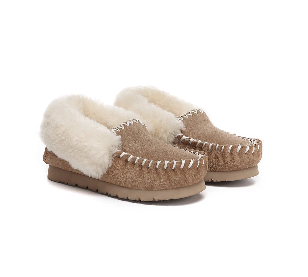 UGG Kids Loafers Sheepskin Wool Ankle Slippers Popo Moccasin 2 UGG Kids Loafers Sheepskin Wool Ankle Slippers Popo Moccasin - Image 2