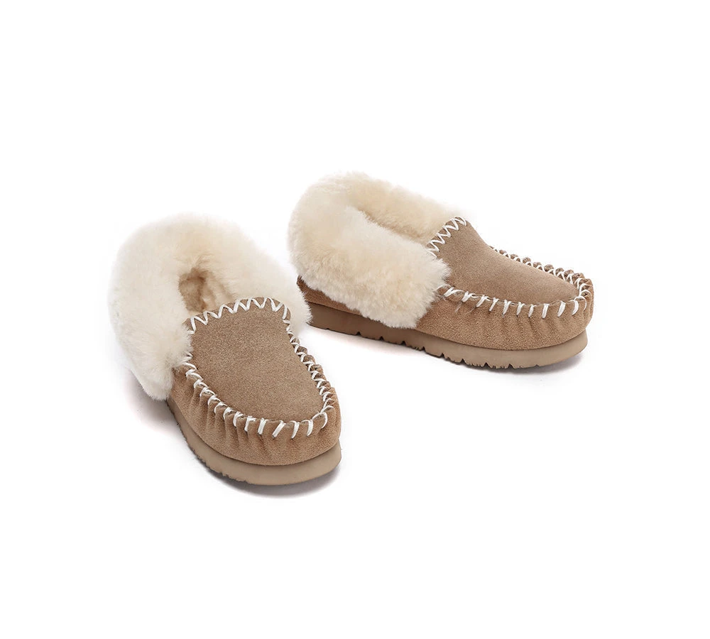 UGG Kids Loafers Sheepskin Wool Ankle Slippers Popo Moccasin 6 UGG Kids Loafers Sheepskin Wool Ankle Slippers Popo Moccasin - Image 6