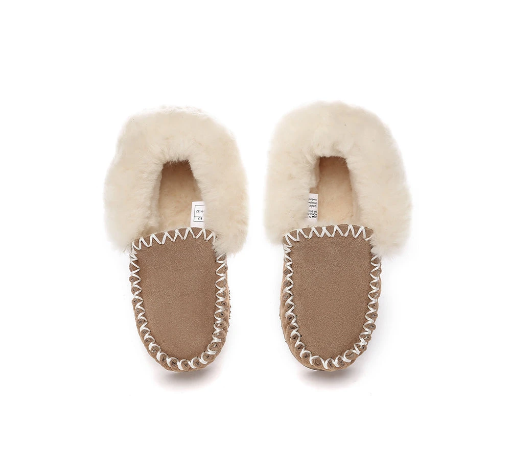 UGG Kids Loafers Sheepskin Wool Ankle Slippers Popo Moccasin 7 UGG Kids Loafers Sheepskin Wool Ankle Slippers Popo Moccasin - Image 7