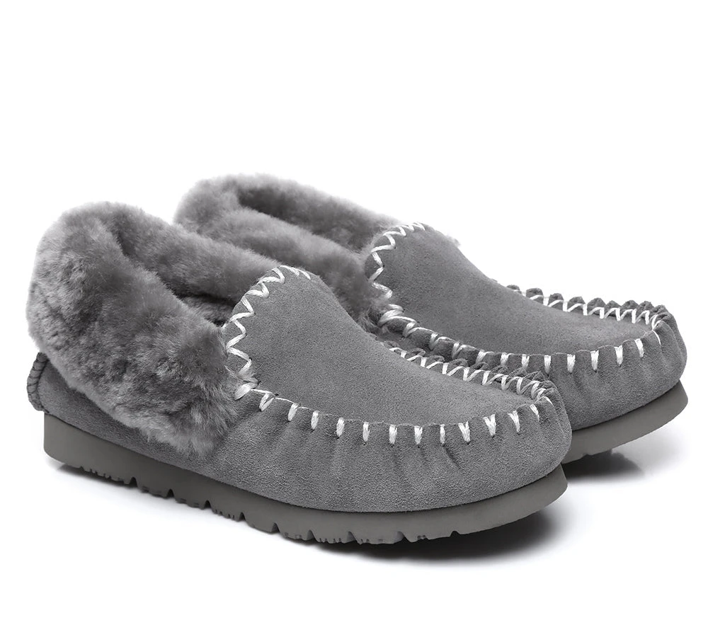UGG Kids Loafers Sheepskin Wool Ankle Slippers Popo Moccasins 2 UGG Kids Loafers Sheepskin Wool Ankle Slippers Popo Moccasins - Image 2