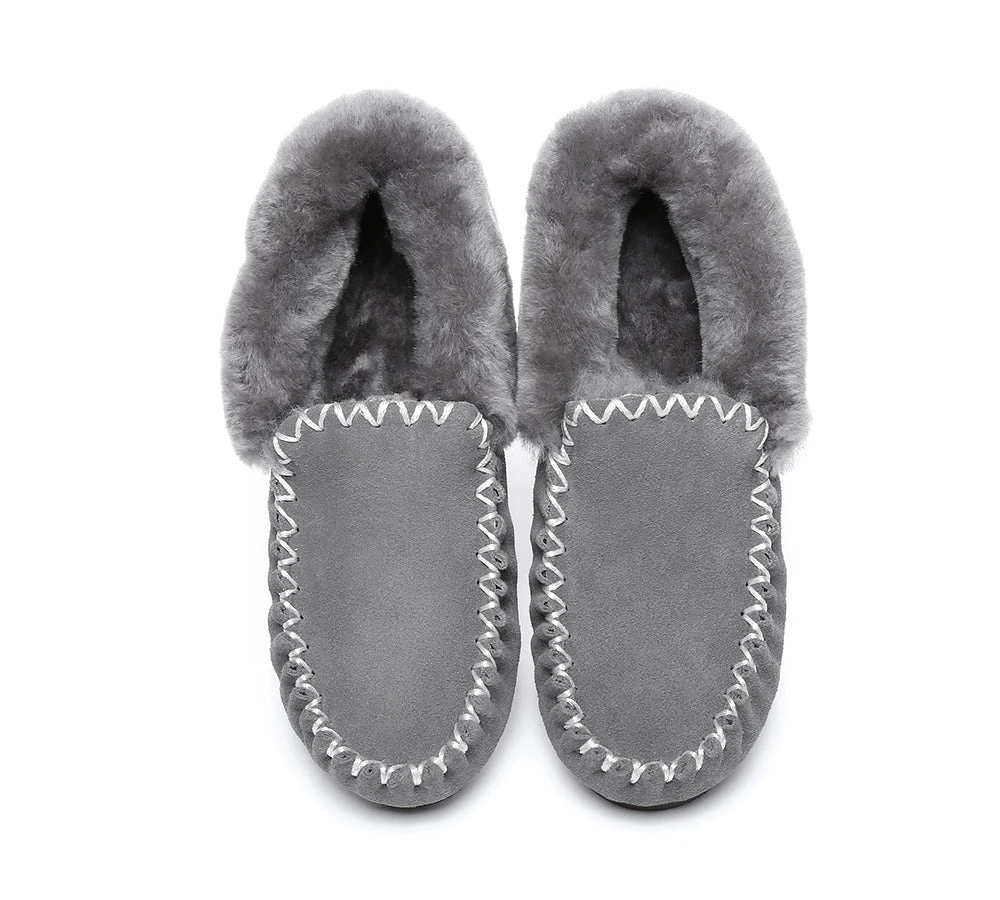 UGG Kids Loafers Sheepskin Wool Ankle Slippers Popo Moccasins 4 UGG Kids Loafers Sheepskin Wool Ankle Slippers Popo Moccasins - Image 4