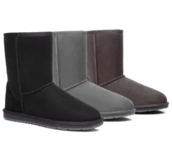 UGG Kids Boots Sheepskin Wool Short Classic Water Resistant Nonslip Boots