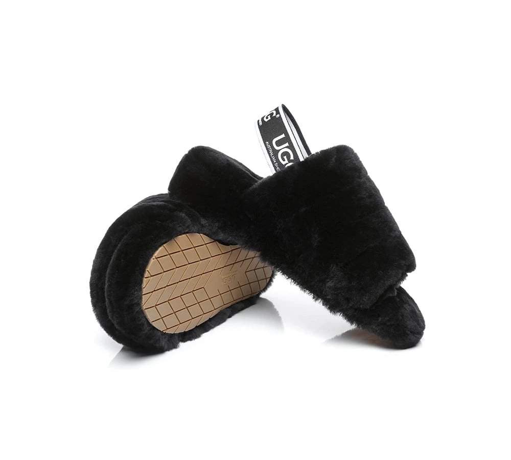 Women Fluffy Slide Sheepskin Wool Nonslip Sandals Puffy 16 Women Fluffy Slide Sheepskin Wool Nonslip Sandals Puffy - Image 16
