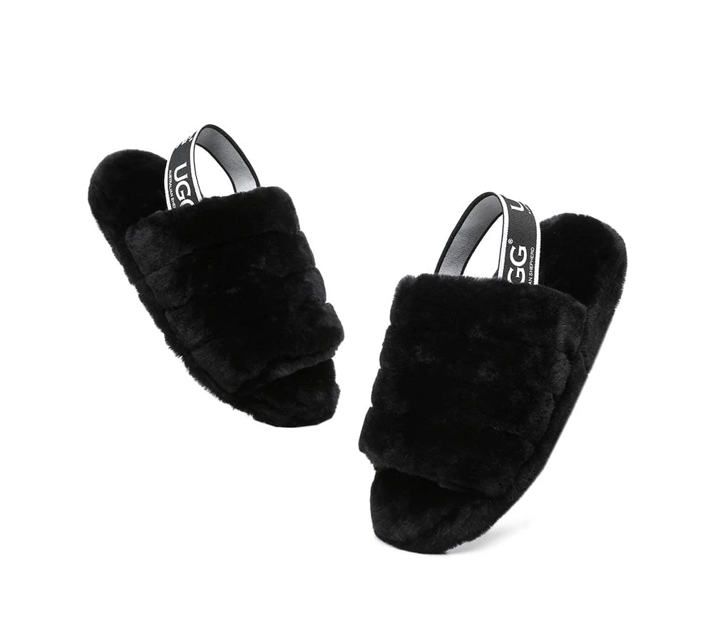 Women Fluffy Slide Sheepskin Wool Nonslip Sandals Puffy 18 Women Fluffy Slide Sheepskin Wool Nonslip Sandals Puffy - Image 18