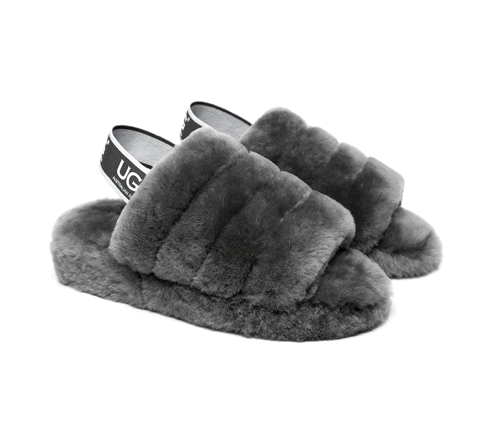 Women Fluffy Slide Sheepskin Wool Nonslip Sandals Puffy 9 Women Fluffy Slide Sheepskin Wool Nonslip Sandals Puffy - Image 9
