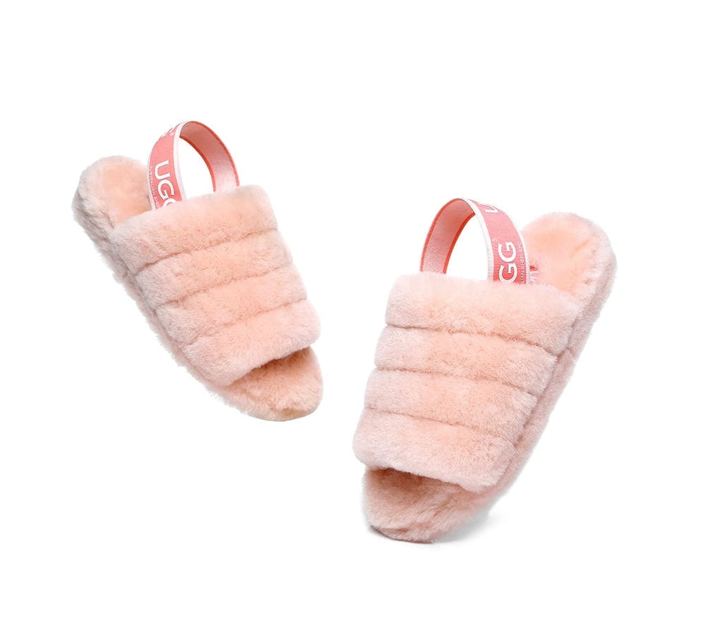 Women Fluffy Slide Sheepskin Wool Nonslip Sandals Puffy 6 Women Fluffy Slide Sheepskin Wool Nonslip Sandals Puffy - Image 6