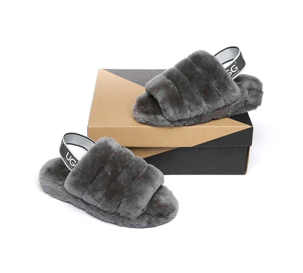 Women Fluffy Slide Sheepskin Wool Nonslip Sandals Puffy 11 Women Fluffy Slide Sheepskin Wool Nonslip Sandals Puffy - Image 11