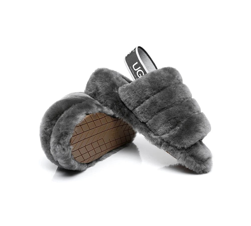 Women Fluffy Slide Sheepskin Wool Nonslip Sandals Puffy 10 Women Fluffy Slide Sheepskin Wool Nonslip Sandals Puffy - Image 10