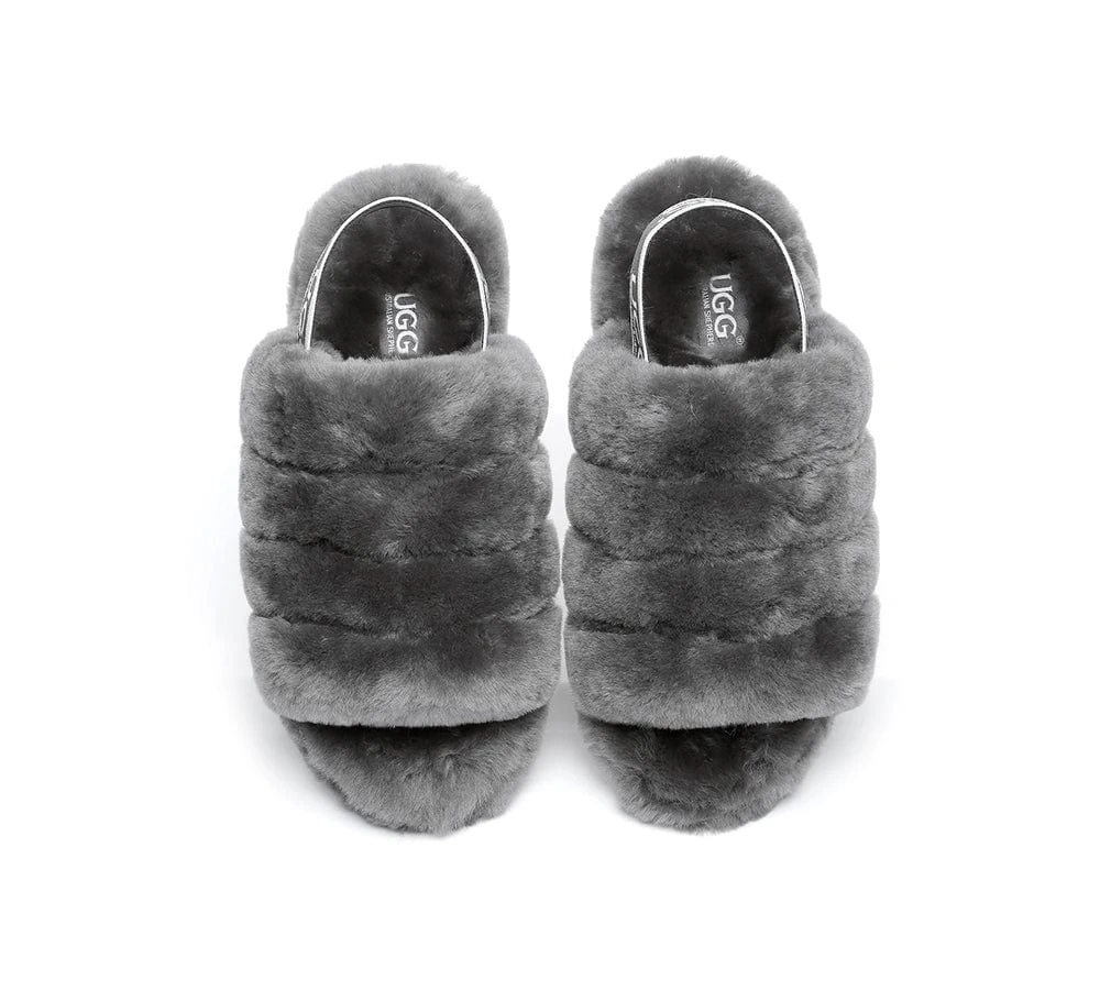 Women Fluffy Slide Sheepskin Wool Nonslip Sandals Puffy 13 Women Fluffy Slide Sheepskin Wool Nonslip Sandals Puffy - Image 13