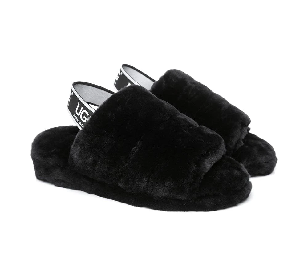 Women Fluffy Slide Sheepskin Wool Nonslip Sandals Puffy 15 Women Fluffy Slide Sheepskin Wool Nonslip Sandals Puffy - Image 15