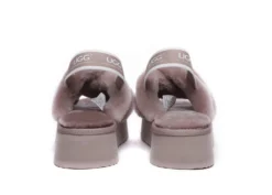 UGG Slides Women High Platform Cross-Over Fluffy Sandals Aditi -Ugg slides australian shepherd ugg women crossover platform fluffy slides aditi 15 scaled