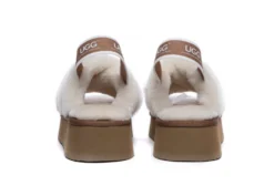 UGG Slides Women High Platform Cross-Over Fluffy Sandals Aditi -Ugg slides australian shepherd ugg women crossover platform fluffy slides aditi 8 scaled