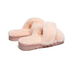 UGG Slides Women Fluffy Cross Slides Sandals Leanna Scuff 33 UGG Slides Women Fluffy Cross Slides Sandals Leanna Scuff -Ugg slides leanna women fluffy crossover slides 14