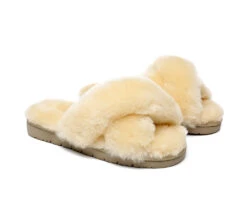 UGG Slides Women Fluffy Cross Slides Sandals Leanna Scuff 22 UGG Slides Women Fluffy Cross Slides Sandals Leanna Scuff -Ugg slides leanna women fluffy crossover slides 16