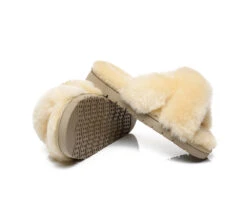 UGG Slides Women Fluffy Cross Slides Sandals Leanna Scuff 23 UGG Slides Women Fluffy Cross Slides Sandals Leanna Scuff -Ugg slides leanna women fluffy crossover slides 18