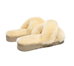 UGG Slides Women Fluffy Cross Slides Sandals Leanna Scuff 27 UGG Slides Women Fluffy Cross Slides Sandals Leanna Scuff -Ugg slides leanna women fluffy crossover slides 21