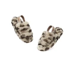 Kids Slingback Fluffy Slides Leopard Puffy 12 Kids Slingback Fluffy Slides Leopard Puffy -Ugg slides ugg kids fluffy slides slingback leopard puffy 4