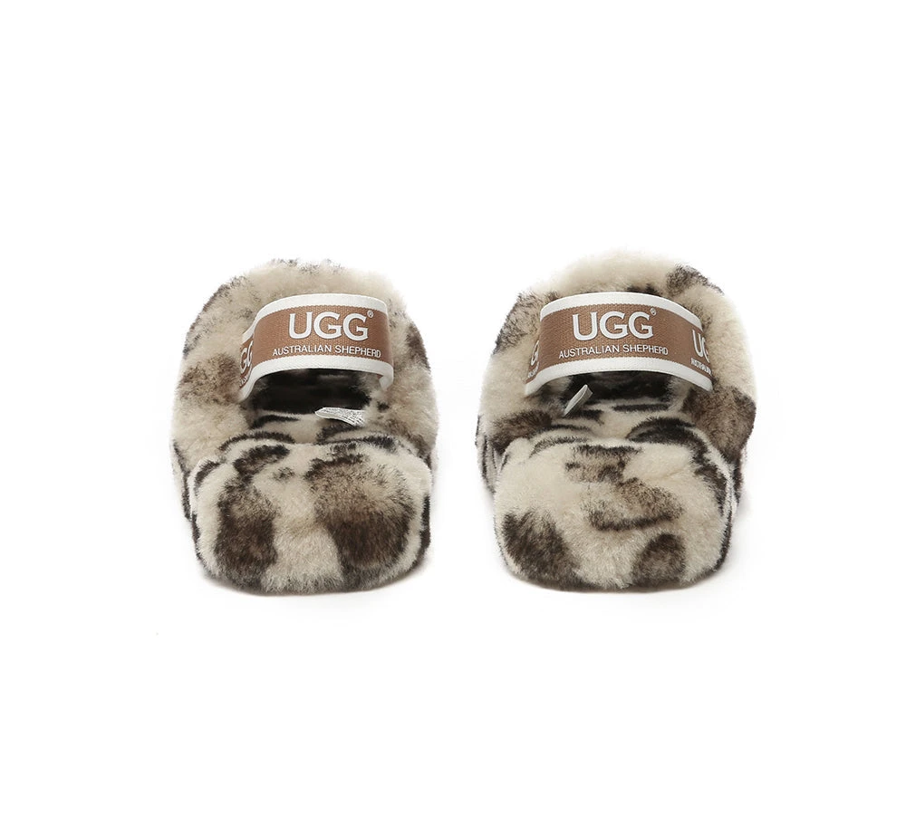 Kids Slingback Fluffy Slides Leopard Puffy 8 Kids Slingback Fluffy Slides Leopard Puffy - Image 8
