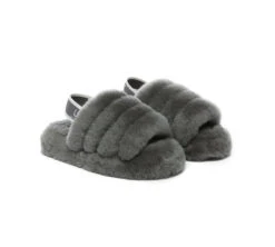 Kids Slingback Fluffy Slides Puffy -Ugg slides ugg kids fluffy slides slingback puffy 10