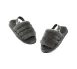 Kids Slingback Fluffy Slides Puffy -Ugg slides ugg kids fluffy slides slingback puffy 13