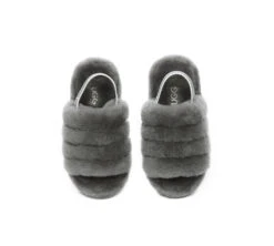 Kids Slingback Fluffy Slides Puffy -Ugg slides ugg kids fluffy slides slingback puffy 15