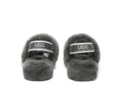 Kids Slingback Fluffy Slides Puffy -Ugg slides ugg kids fluffy slides slingback puffy 17
