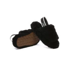 Kids Slingback Fluffy Slides Puffy -Ugg slides ugg kids fluffy slides slingback puffy 19
