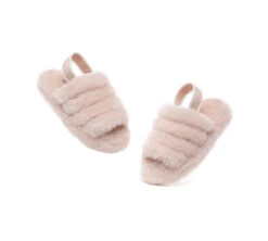 Kids Slingback Fluffy Slides Puffy -Ugg slides ugg kids fluffy slides slingback puffy 5