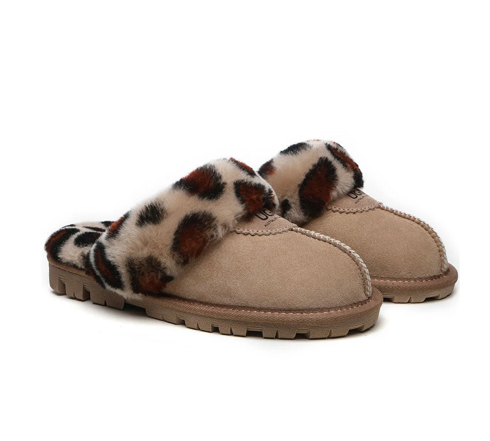 UGG Slippers Double Faced Sheepskin Wool Women Leopard Print House Slippers 16 UGG Slippers Double Faced Sheepskin Wool Women Leopard Print House Slippers - Image 16