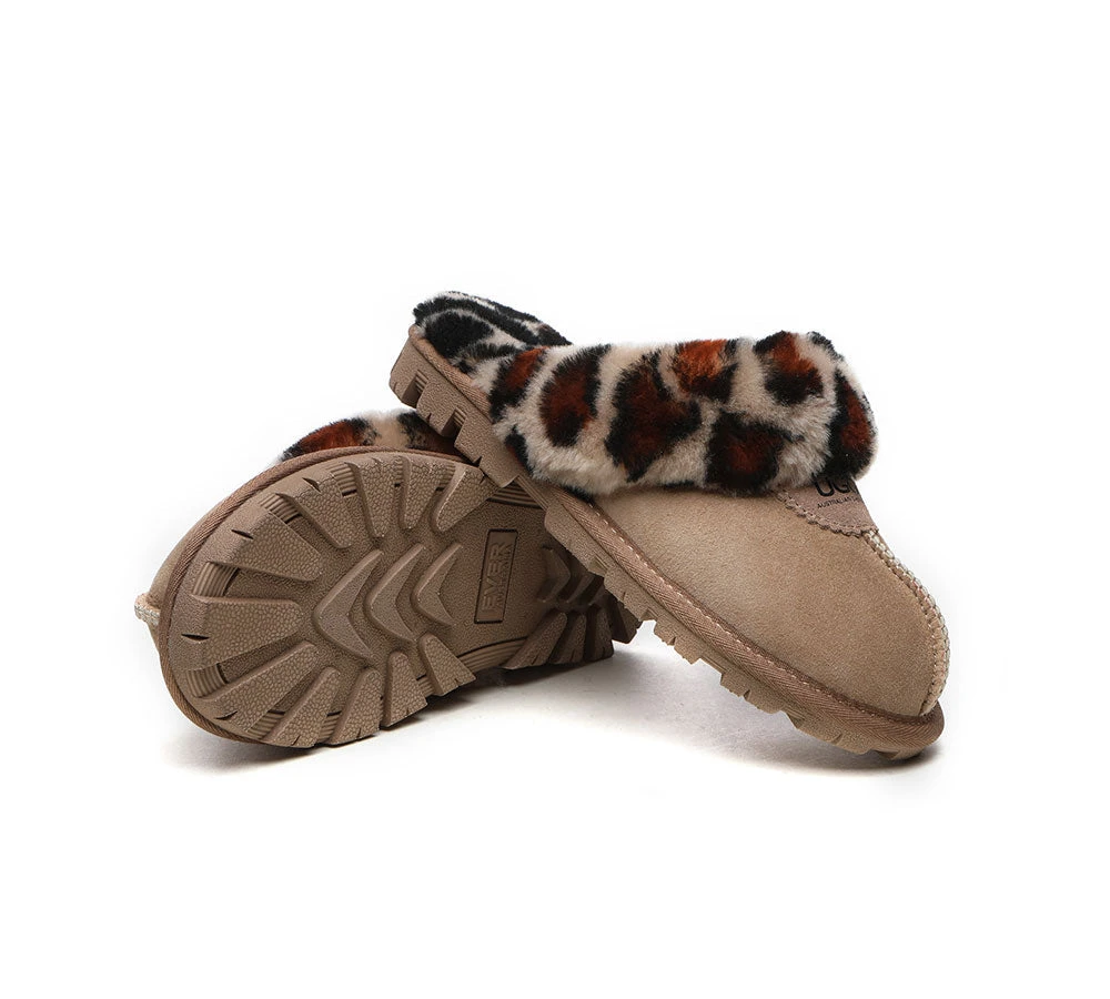 UGG Slippers Double Faced Sheepskin Wool Women Leopard Print House Slippers 17 UGG Slippers Double Faced Sheepskin Wool Women Leopard Print House Slippers - Image 17