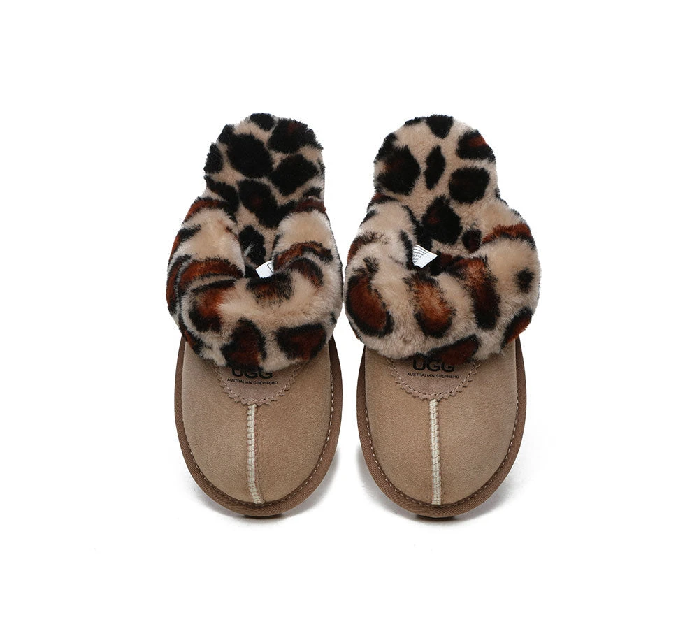 UGG Slippers Double Faced Sheepskin Wool Women Leopard Print House Slippers 20 UGG Slippers Double Faced Sheepskin Wool Women Leopard Print House Slippers - Image 20