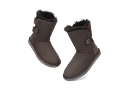 Australian Premium Double Face Sheepskin Short Button Water Resistant Boots -Ugg ugg boots as ugg boots double face sheepskin short button 12 scaled