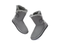 Australian Premium Double Face Sheepskin Short Button Water Resistant Boots -Ugg ugg boots as ugg boots double face sheepskin short button 19 scaled