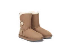 Australian Premium Double Face Sheepskin Short Button Water Resistant Boots -Ugg ugg boots as ugg boots double face sheepskin short button 2 scaled