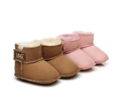Baby Erin Sheepskin Booties Cradle