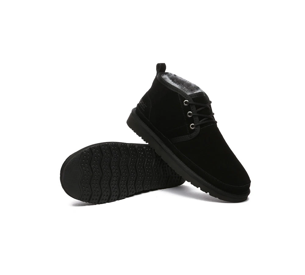 UGG Men Sheepskin Wool Lace Up Ankle Casual Boots Leonard 11 UGG Men Sheepskin Wool Lace Up Ankle Casual Boots Leonard - Image 11