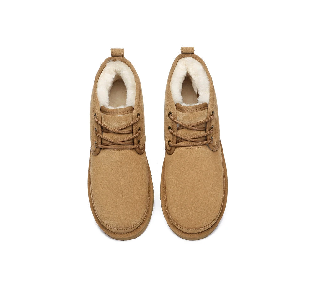 UGG Men Sheepskin Wool Lace Up Ankle Casual Boots Leonard 7 UGG Men Sheepskin Wool Lace Up Ankle Casual Boots Leonard - Image 7