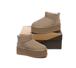 UGG Ultra Platform Mini Boots Sheepskin Wool Ankle Boots Saylor -Ugg ugg boots australian shepherd ugg sheepskin wool ankle boots ultra platform saylor 11