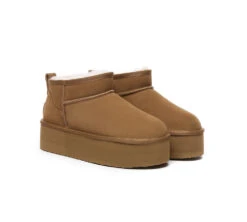 UGG Ultra Platform Mini Boots Sheepskin Wool Ankle Boots Saylor -Ugg ugg boots australian shepherd ugg sheepskin wool ankle boots ultra platform saylor 2