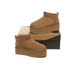 UGG Ultra Platform Mini Boots Sheepskin Wool Ankle Boots Saylor -Ugg ugg boots australian shepherd ugg sheepskin wool ankle boots ultra platform saylor 4