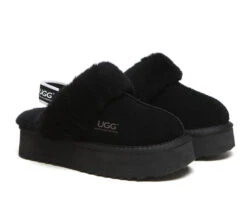 UGG Slippers Women Sheepskin Wool Removable Strap Slingback Slippers Muffin Platform 30 UGG Slippers Women Sheepskin Wool Removable Strap Slingback Slippers Muffin Platform -Ugg ugg boots removable strap slingback ugg slippers women muffin platform 11