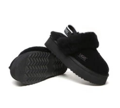 UGG Slippers Women Sheepskin Wool Removable Strap Slingback Slippers Muffin Platform 33 UGG Slippers Women Sheepskin Wool Removable Strap Slingback Slippers Muffin Platform -Ugg ugg boots removable strap slingback ugg slippers women muffin platform 13
