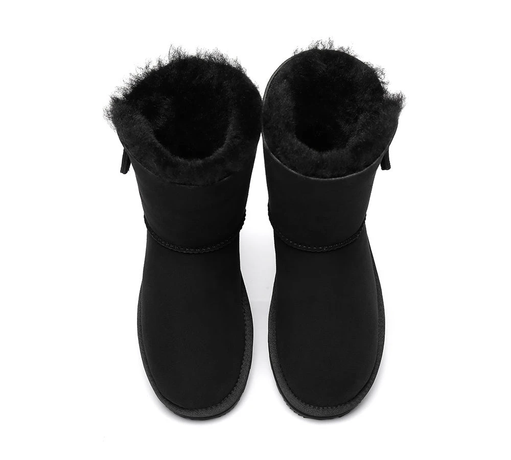 Sheepskin Zipper Short Women Boots Zipporah 16 Sheepskin Zipper Short Women Boots Zipporah - Image 16