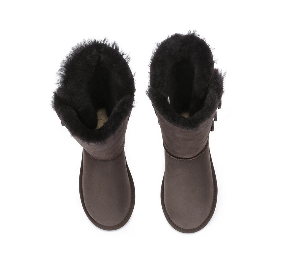 Australian Premium Double Face Sheepskin Tall Triple Button Water Resistant Boots 13 Australian Premium Double Face Sheepskin Tall Triple Button Water Resistant Boots - Image 13