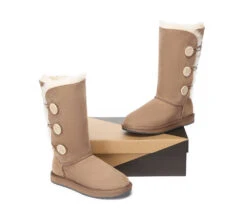 Australian Premium Double Face Sheepskin Tall Triple Button Water Resistant Boots 24 Australian Premium Double Face Sheepskin Tall Triple Button Water Resistant Boots -Ugg ugg boots ugg boots australia double face sheepskin tall triple button boots 3